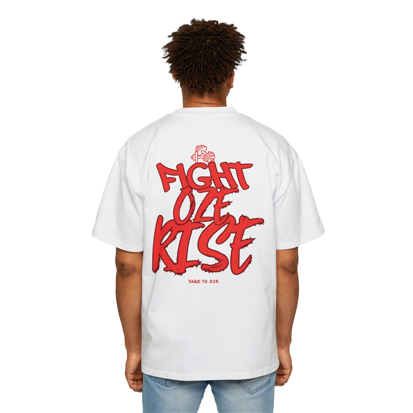 Men's Oversized Graphic Tee - Fight OZE KIZE, Streetwear, Casual Style, Gift for Him, Unisex Summer Top